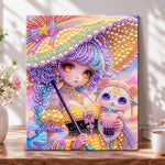 Magical girl companion pearl diamond painting kit for beginners