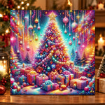 Magical glowing christmas tree pearl diamond painting kit for beginners