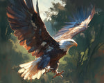 Majestic bald eagle soaring in sunlight cross stitch kit for beginners