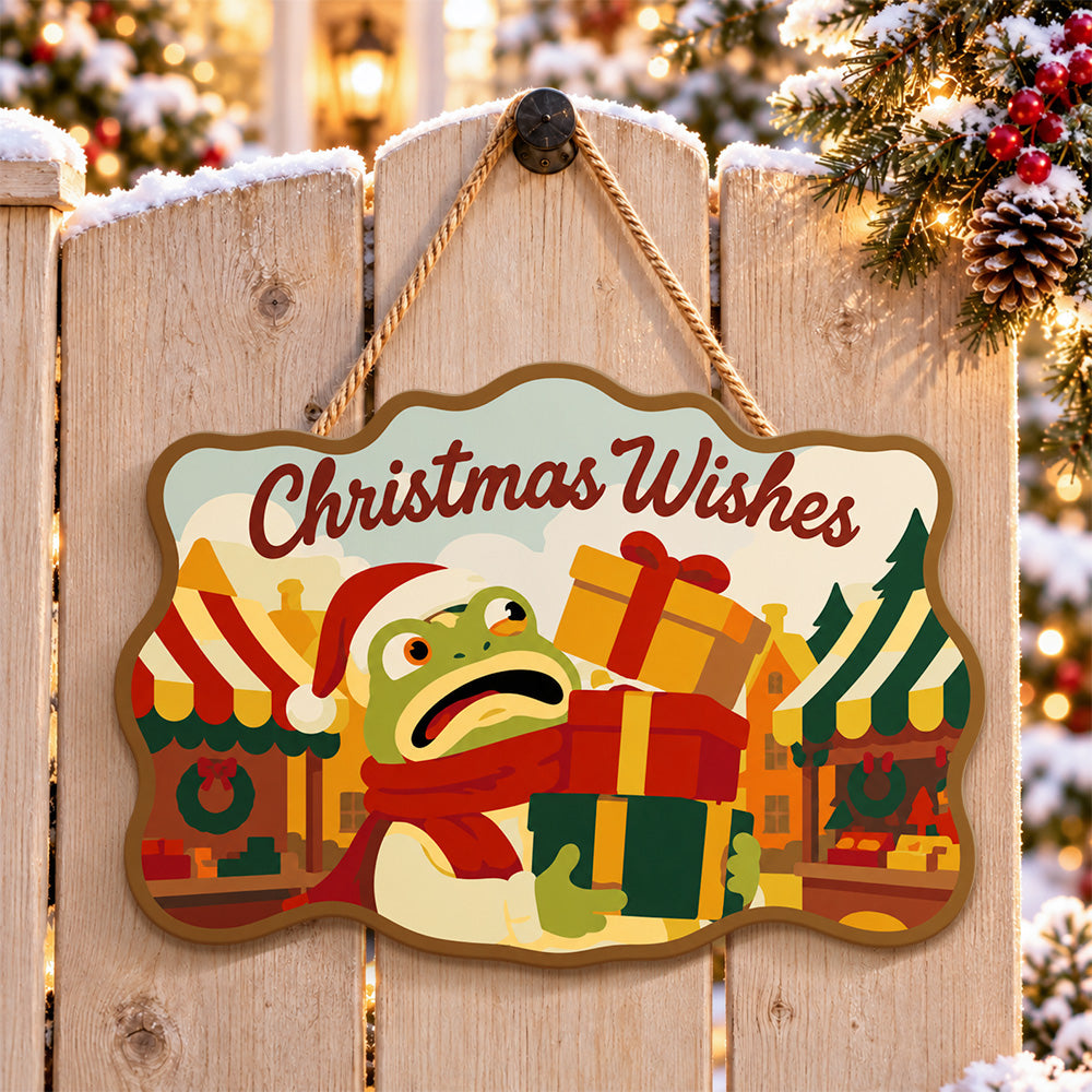 Market gift stack paint by numbers door hanger on a garden gate