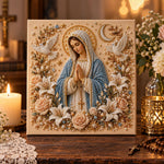 Mary’s gentle prayer pearl diamond painting kit for beginners