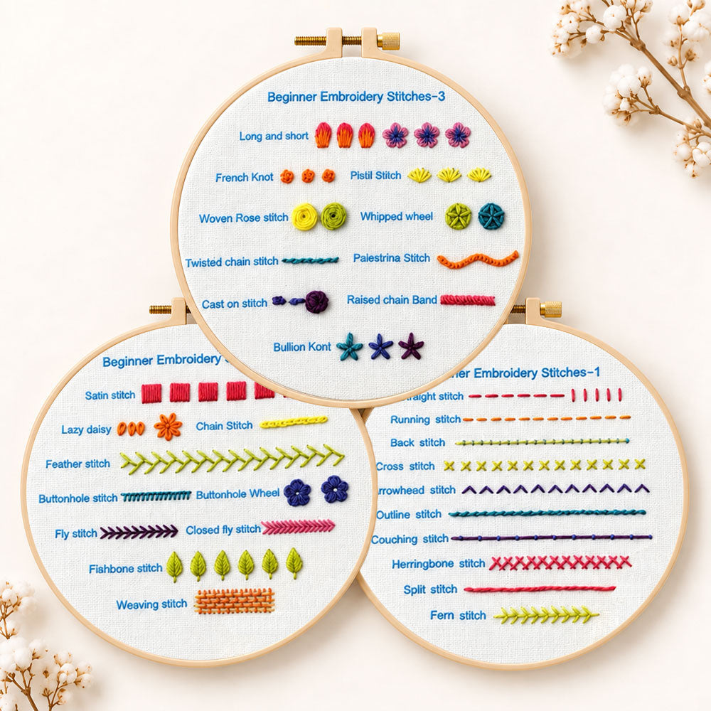 Master fundamental stitch skills embroidery kit