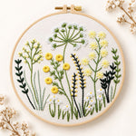 Meadow herbs hand embroidery kit