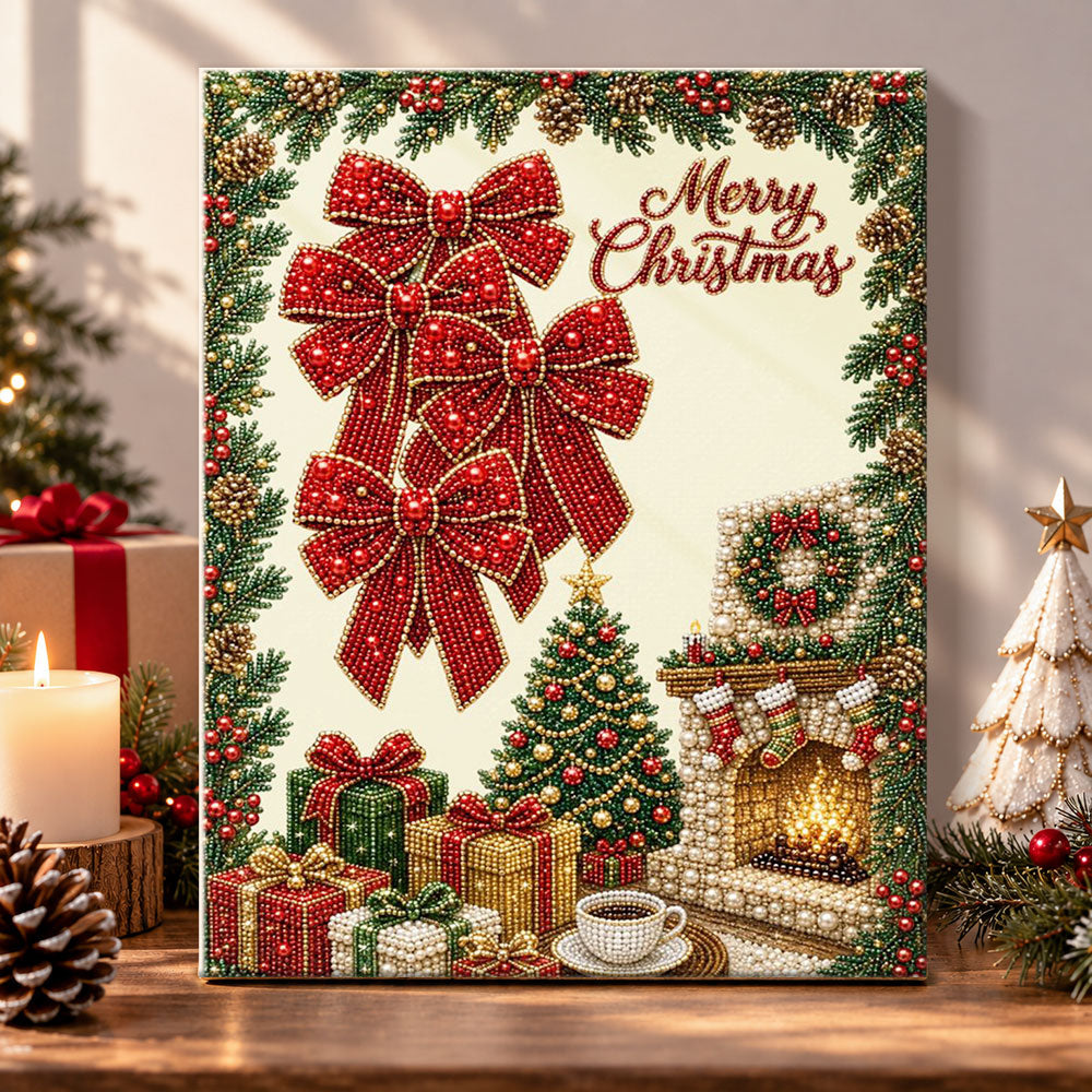 Merry christmas home decor motif pearl diamond painting kit for beginners