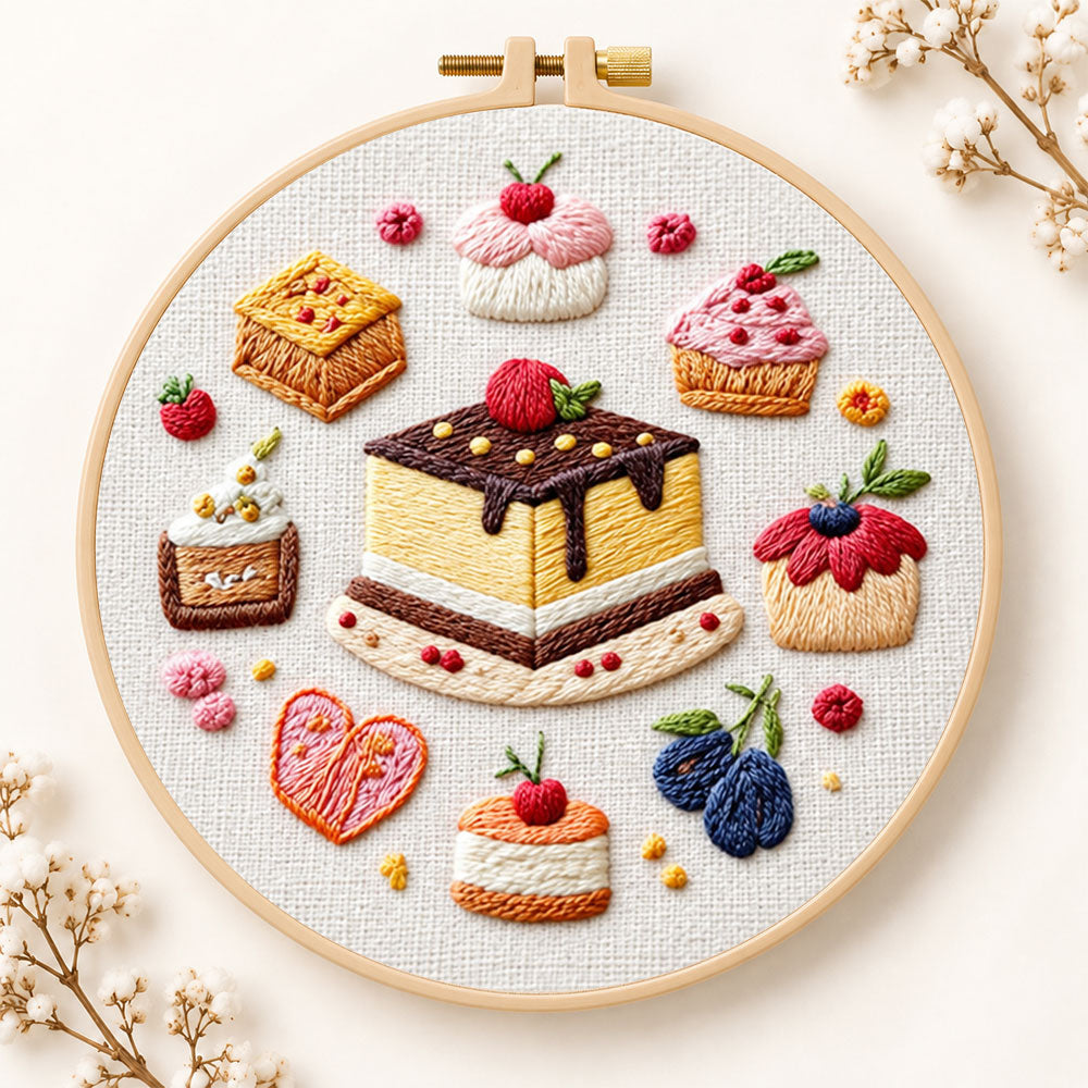 Mini dessert collection embroidery kit