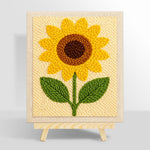 Minimalist sunflower punch needle kit for beginners