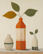 Minimalist vase still life cross stitch kit for beginners