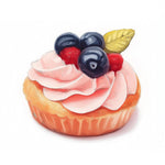 Mixed berry cupcake cross stitch kit for beginners