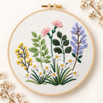 Mixed spring blooms embroidery kit