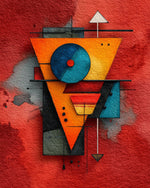 Modern geometric abstract wall art cross stitch kit for beginners