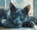 Moody black cat cross stitch kit for beginners