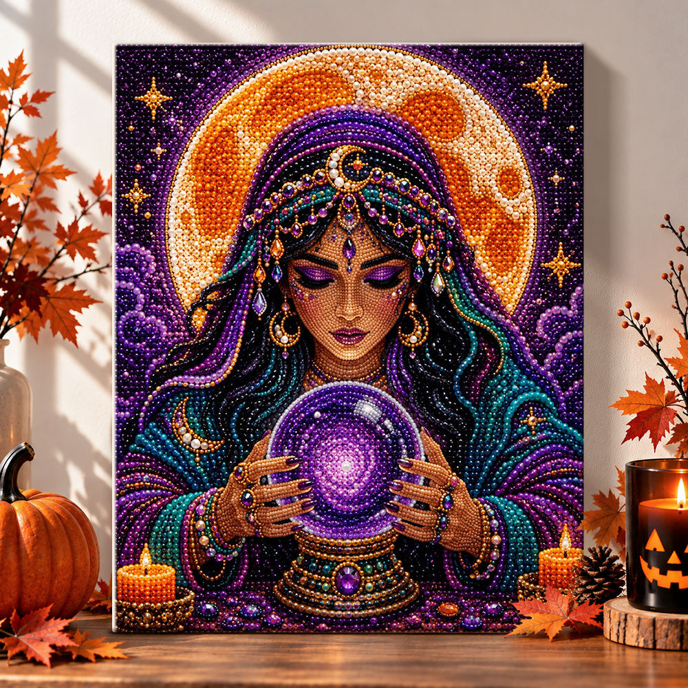 Moon fortune teller pearl diamond painting kit for beginners