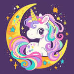 Moon unicorn cartoon cross stitch kit for beginners