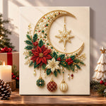 Moonlight christmas charm pearl diamond painting kit for beginners