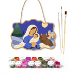 Moonlight holy embrace paint by numbers door hanger with paints and brushes