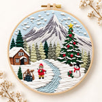 Mountain winter wonderland embroidery kit