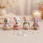 Mouse family 3d beaded mini diy craft kits