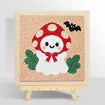 Mushroom hat little ghost punch needle kit for beginners