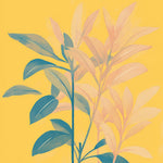Muted tones leaf botanical print cross stitch kit for beginners