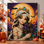Mystical mummy princess pearl diamond painting kit for beginners