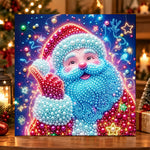 Neon glow santa pearl diamond painting kit for beginners