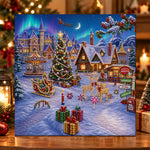 North pole christmas village pearl diamond painting kit for beginners