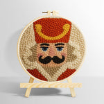 Nutcracker soldier portrait punch needle kit for beginners