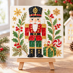 Nutcracker soldier sea glass art kit finished artwork on display