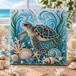 Ocean graceful sea turtle pearl diamond painting kit for beginners