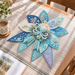 Ocean octopus handmade quilted bow displayed on a table as seasonal home decor