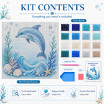 Pearl beads and tools included with an ocean pearl painting kit