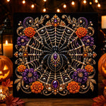 Ornate jeweled spider pearl diamond painting kit for beginners