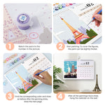Step-by-step guide to painting the Paris Eiffel Tower design and hanging the calendar on a wall