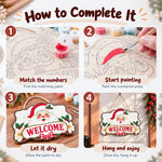 Paint by numbers door hanger step-by-step painting guide