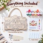 Paint by numbers door hanger kit with all supplies included