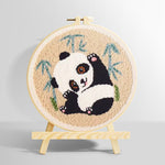 Panda stretching punch needle kit for beginners