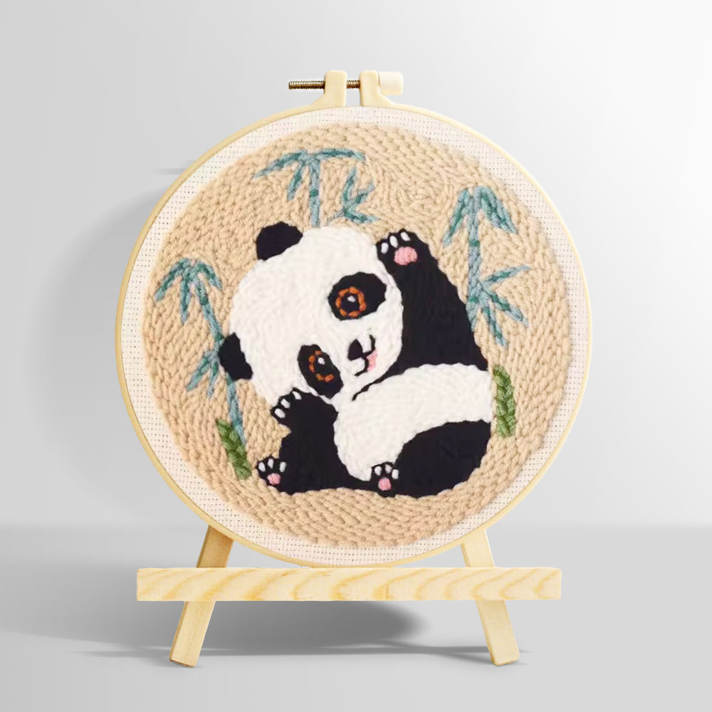 Panda stretching punch needle kit for beginners