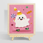 Party ghost with lollipop punch needle kit for beginners