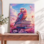 Finished pastel book parrot pearl diamond painting artwork displayed as home decor