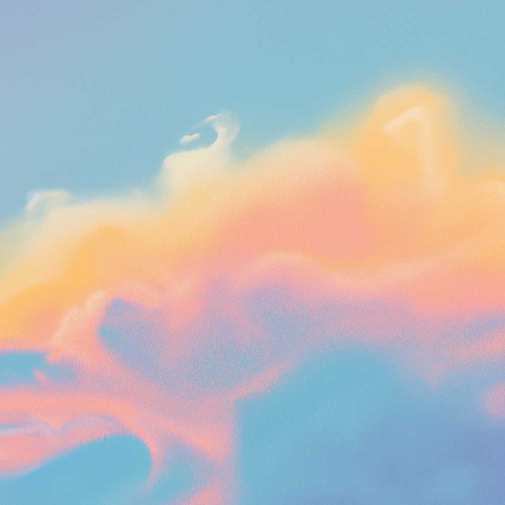 Pastel dream clouds cross stitch kit for beginners