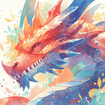 Pastel fantasy dragon cross stitch kit for beginners