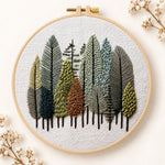 Pastel forest grove embroidery kit