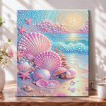 Pastel pearl seaside pearl diamond painting kit for beginners