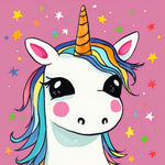 Pastel rainbow unicorn cross stitch kit for beginners
