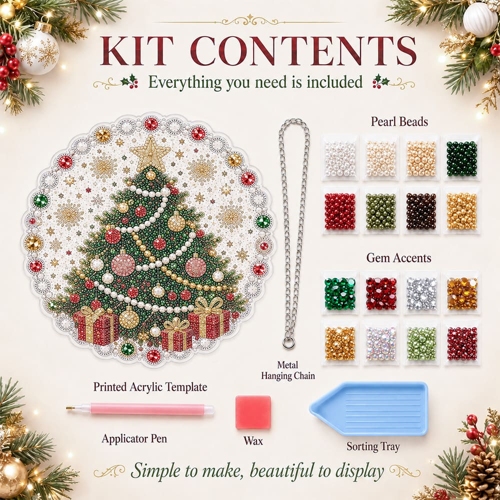 Pearl Diamond Painting Kit Accessories Display