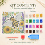 Pearl beads and tools included with an pearl painting kit