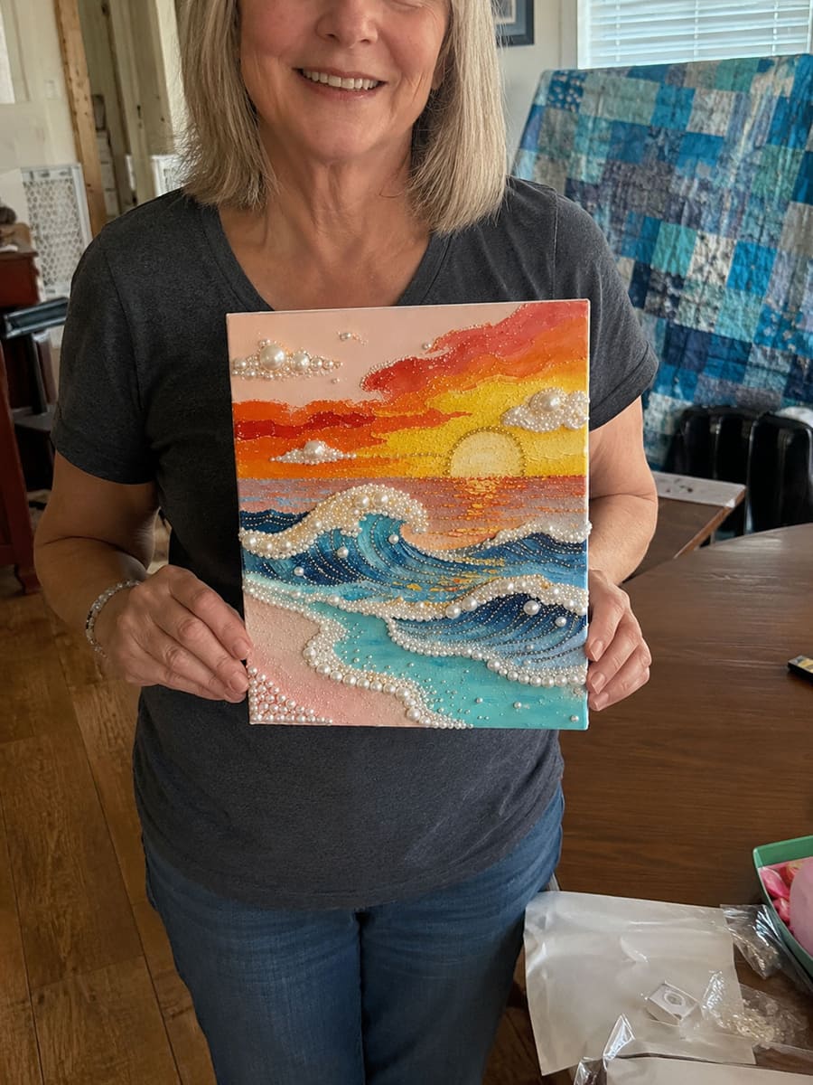 Pearl Diamond Painting Kit Customer Photo