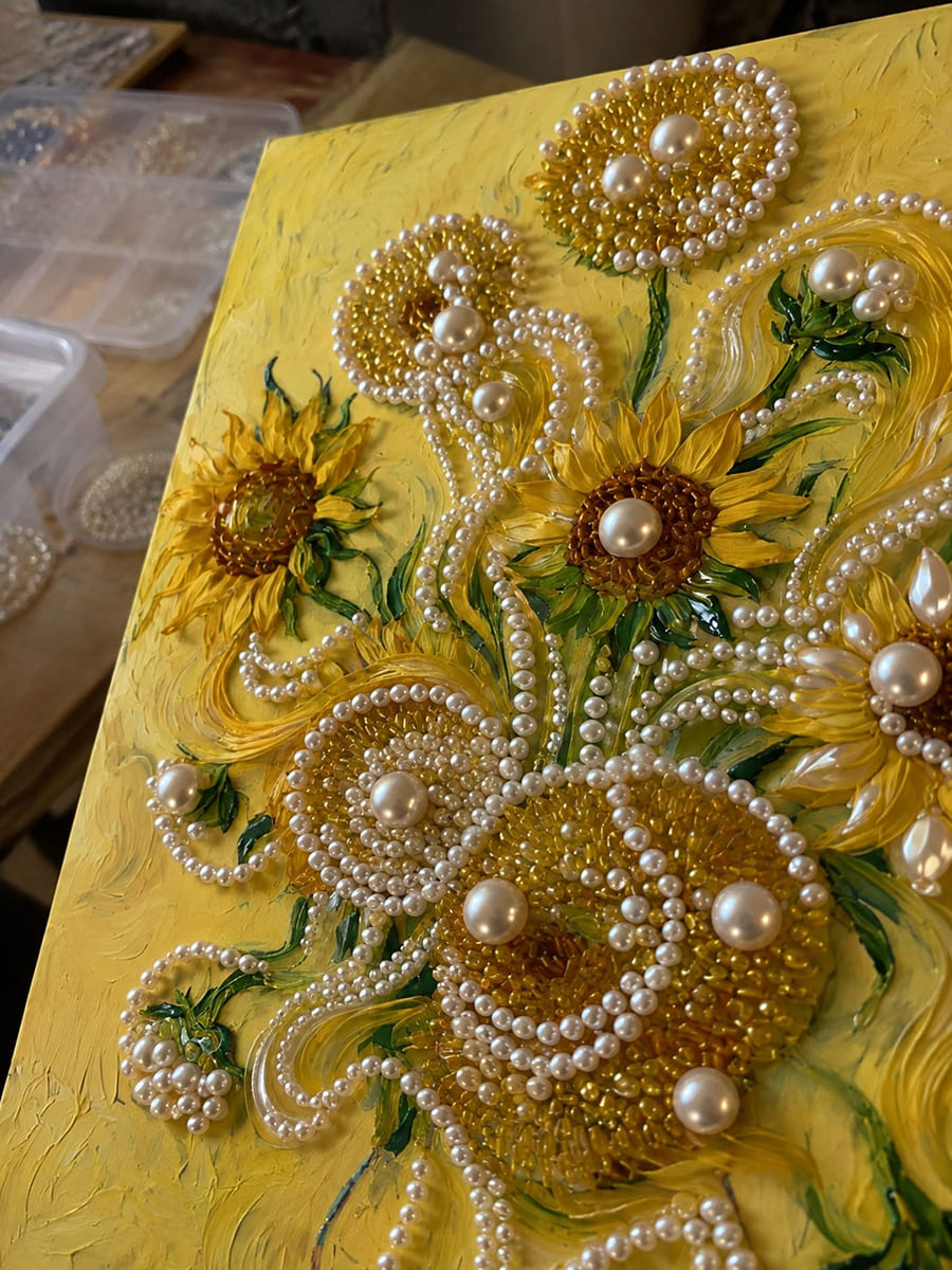 Pearl Diamond Painting Kit Customer Photo