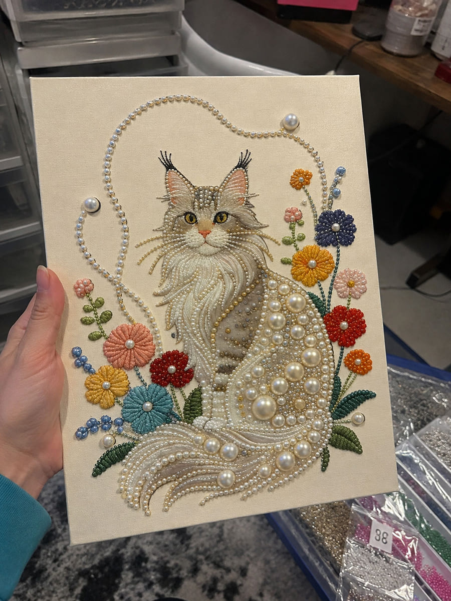 Pearl Diamond Painting Kit Customer Photo