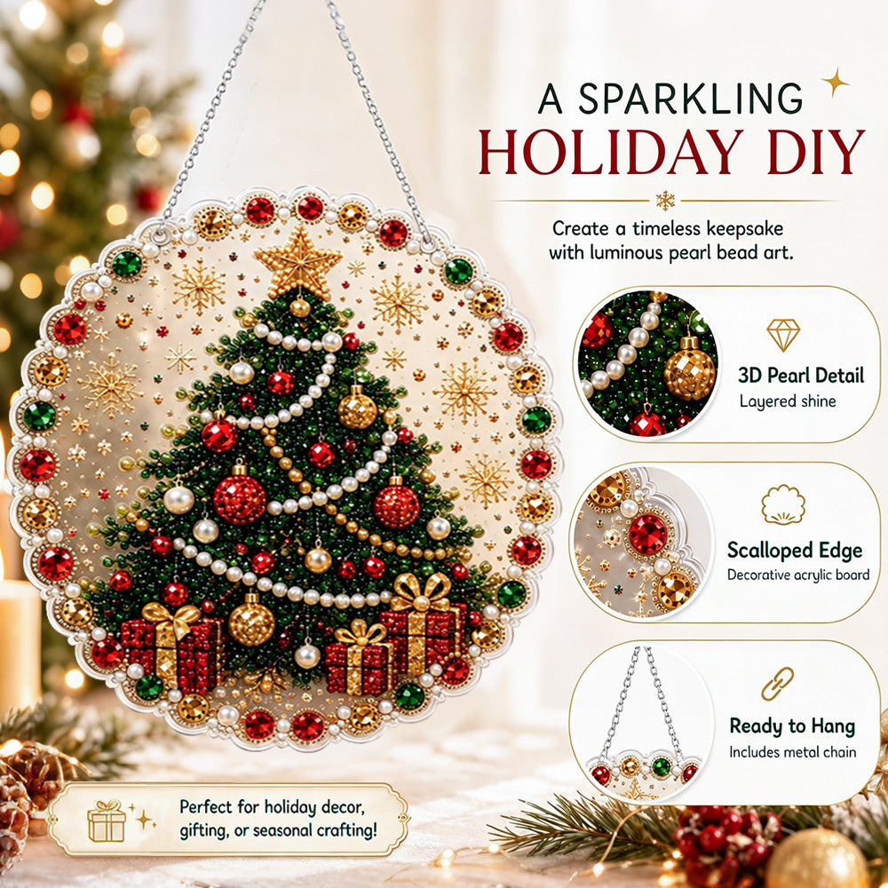 Pearl diamond painting kit features pearl texture and sparkling handmade details